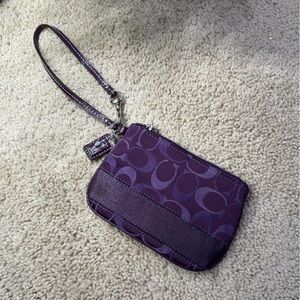 Purple Wristlet Coach Bag